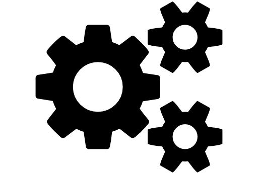 Cogs, one big and two small