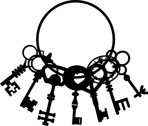 Keys hanging of a circle in a group of seven