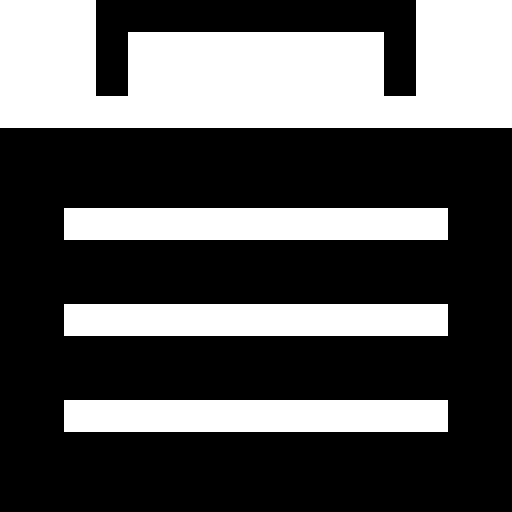 Briefcase in black with three white lines