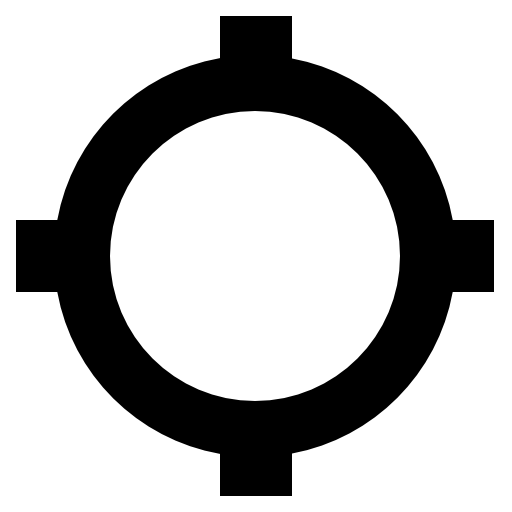 Crosshair circle with four points