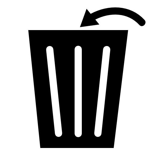 Recycle bin with a little arrow