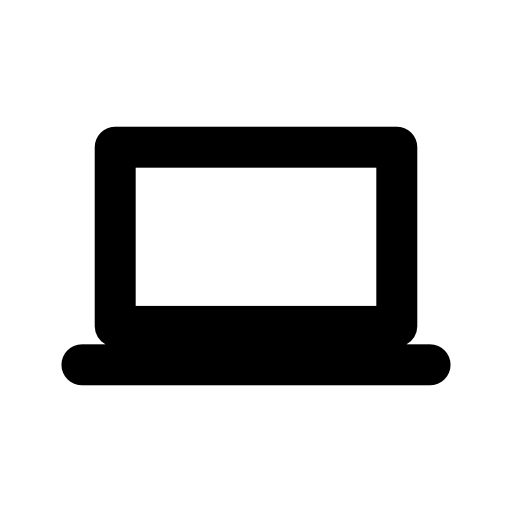 Laptop tool symbol of gross line outline