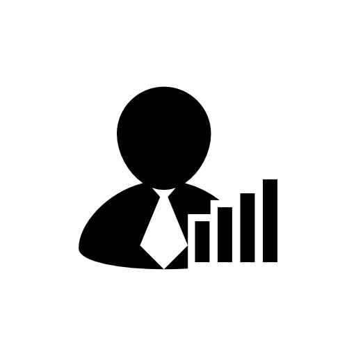 Businessman with bars stocks graphic
