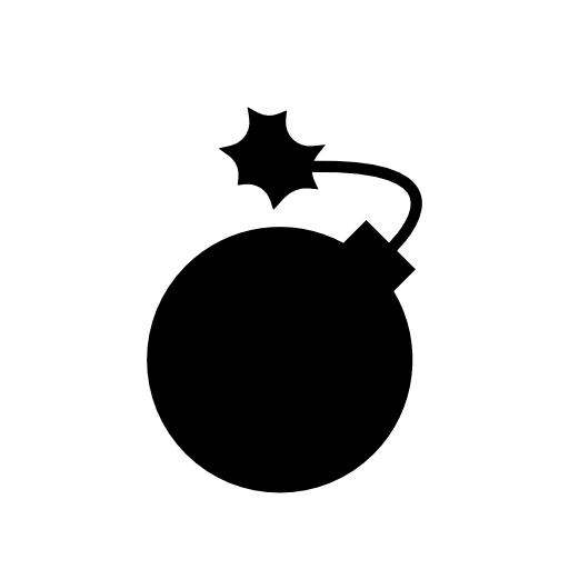 Round bomb in black