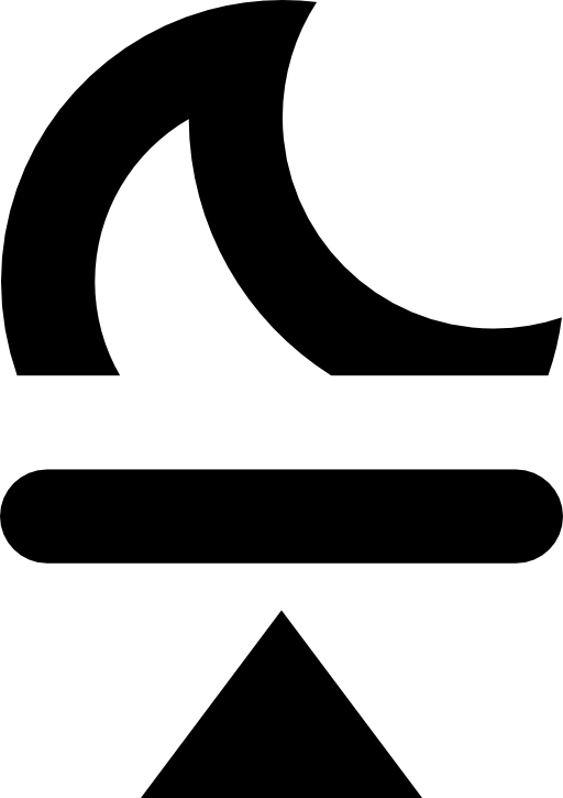 Crescent line arrow