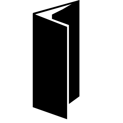 Brochure of black design in three folds