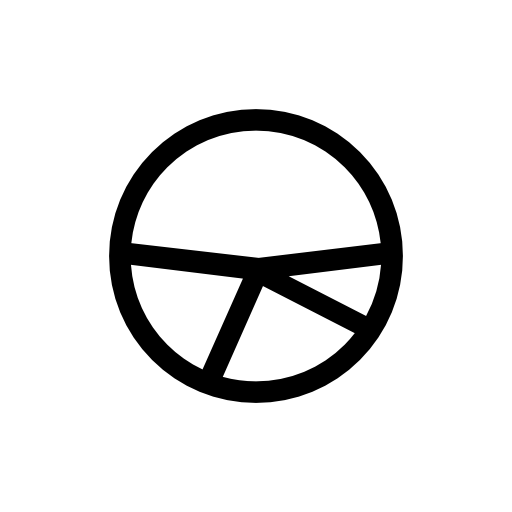 Pie chart circle, IOS 7 interface symbol