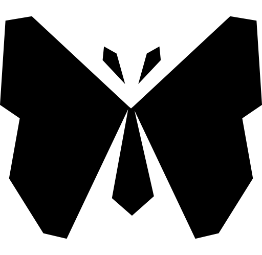 Butterfly of straight lines design