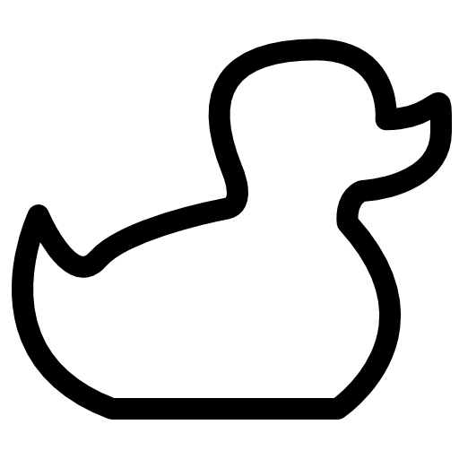 Baby duck toy outline