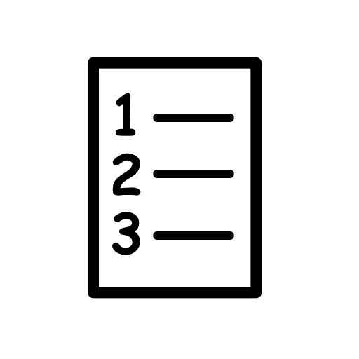 Numbered list paper