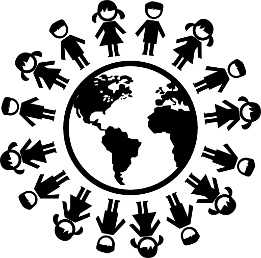 Earth with children ring around