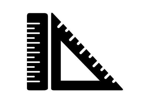 Ruler and square measuring tools