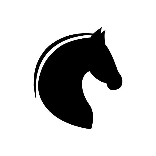Horse head with horsehair line and semicircular back shape