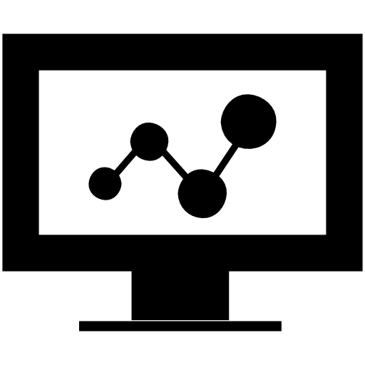 Analytics chart on a monitor