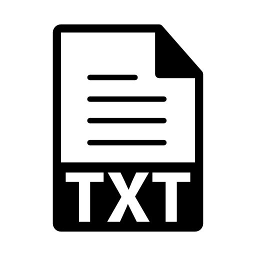 Txt text file extension symbol