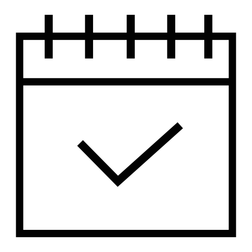 Calendar tick, IOS 7 interface symbol