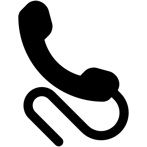 Phone symbol of auricular with cord