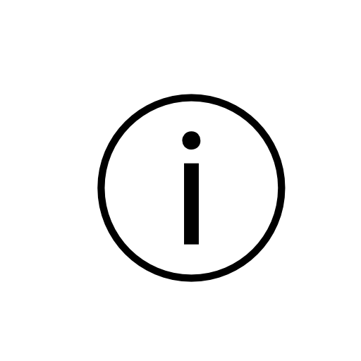 Information circular button, IOS 7 interface symbol