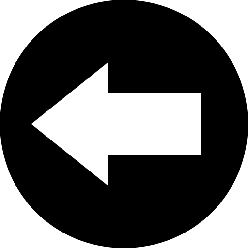 Back, arrow pointing left inside a circle