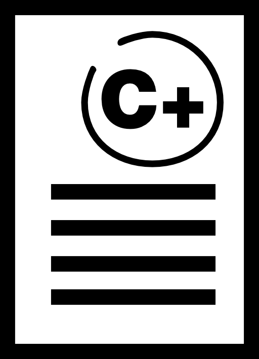 C test result interface symbol with text lines
