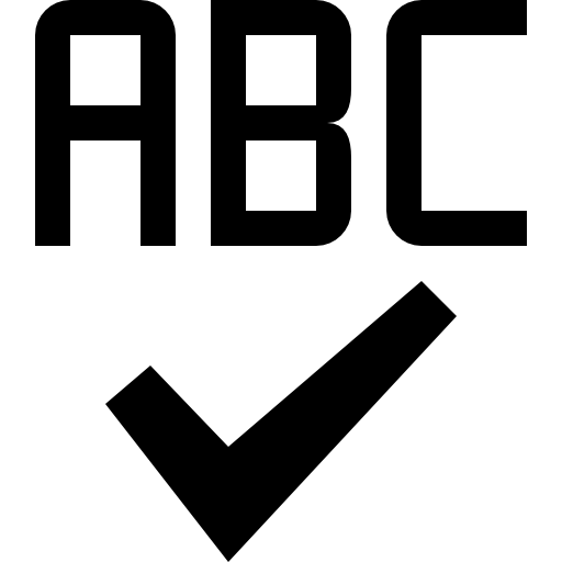 Spell check symbol