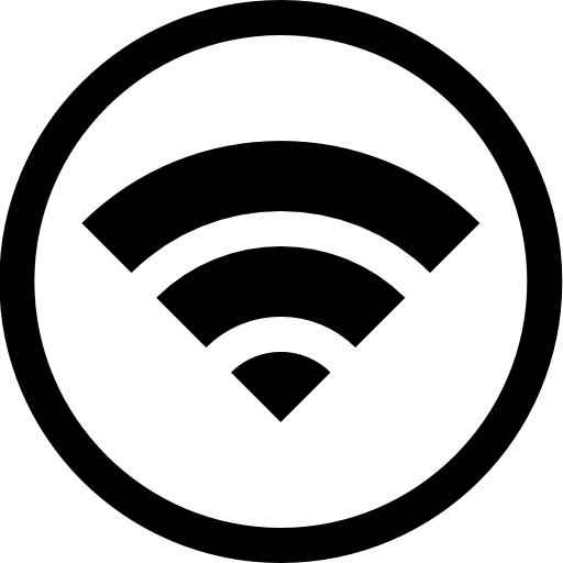 Wifi symbol inside a circle