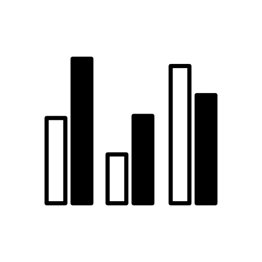 Data analytics dual bars graphic