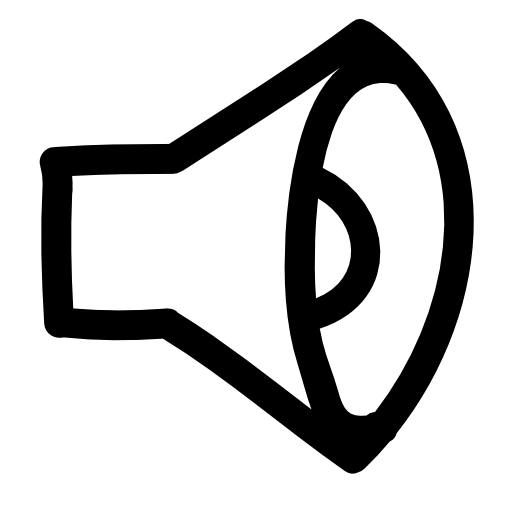 Sound hand drawn symbol