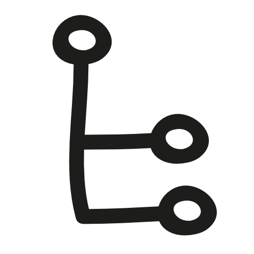 Connection hand drawn symbol