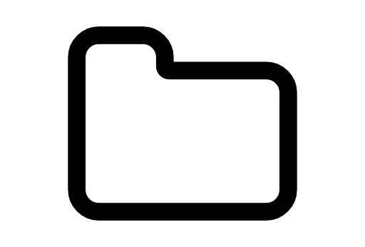 Folder white shape