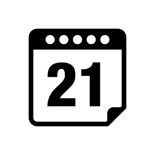 Calendar interface symbol on day 21