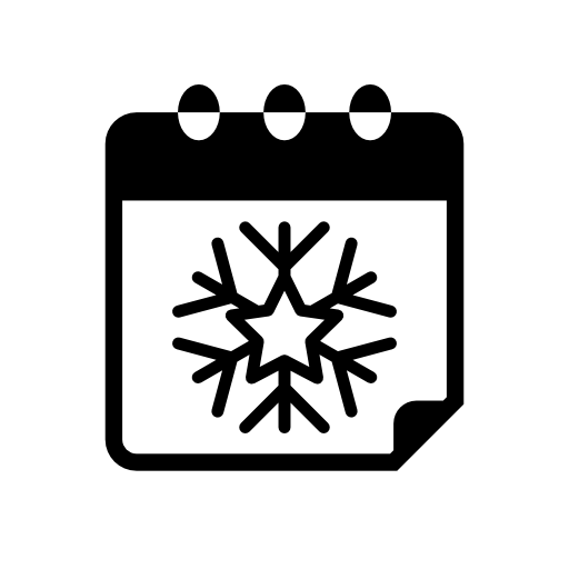 Winter snow day of Christmas interface symbol