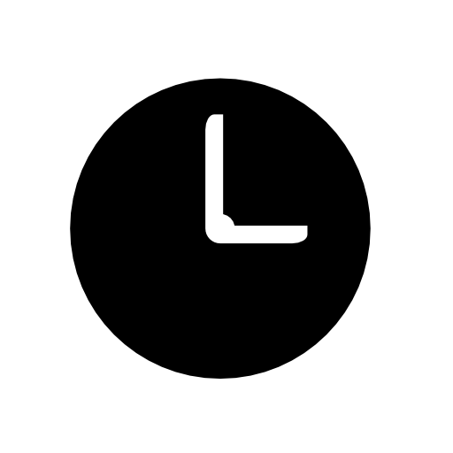 Clock tool of black circular shape