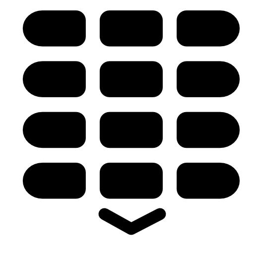 Hide phone keyboard interface symbol