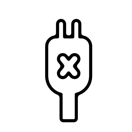Plug connector with a cross outline