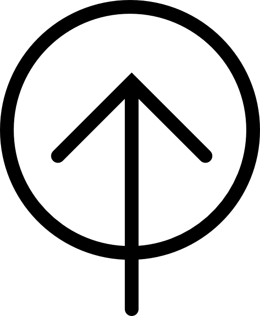 Arrow up on a circle, upload