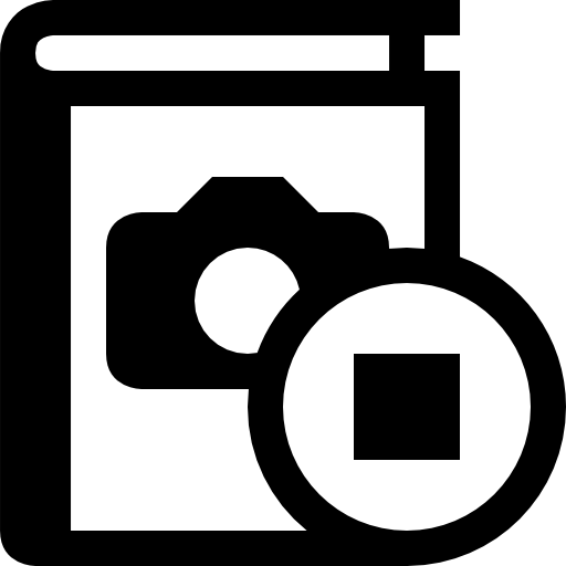 Book of images stop button