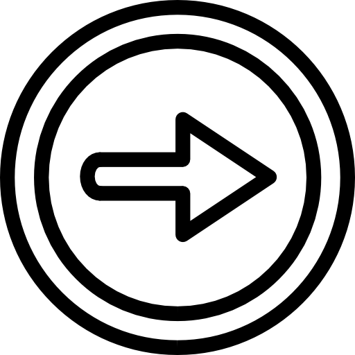 Right arrow in double circle outline