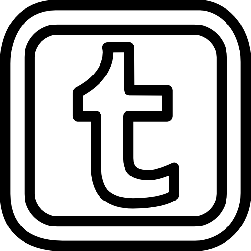 Tumblr letter logo outline in a rounded square