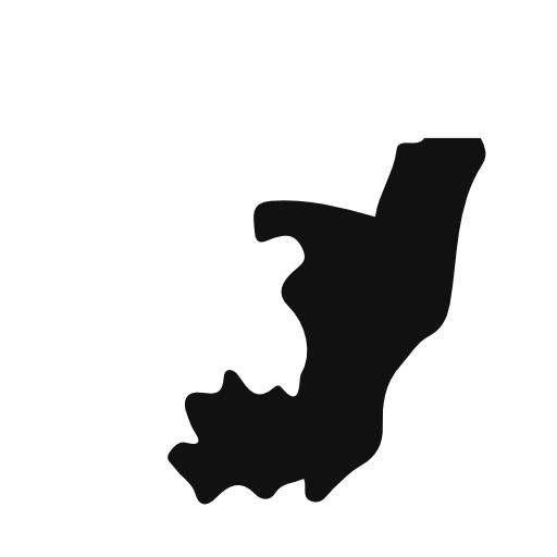 Congo black country map shape