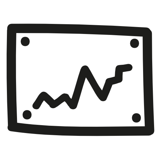 Monitoring graphic hand drawn symbol