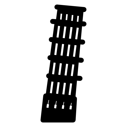 Pisa tower silhouette