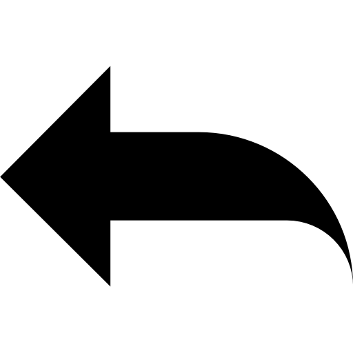 Undo black arrow pointing to left