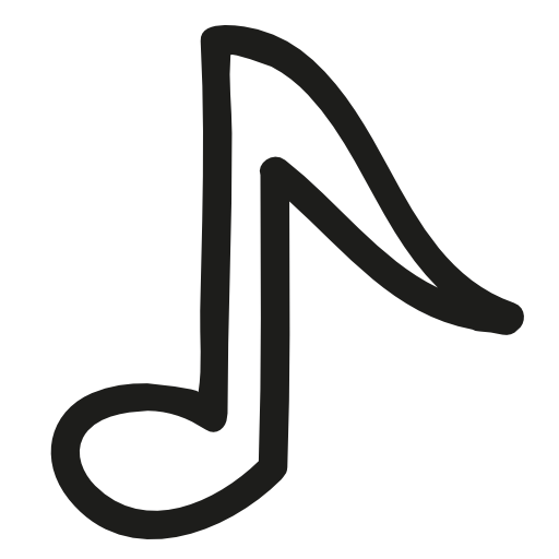 Musical symbol hand drawn outline