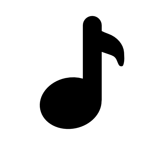 Music note black shape