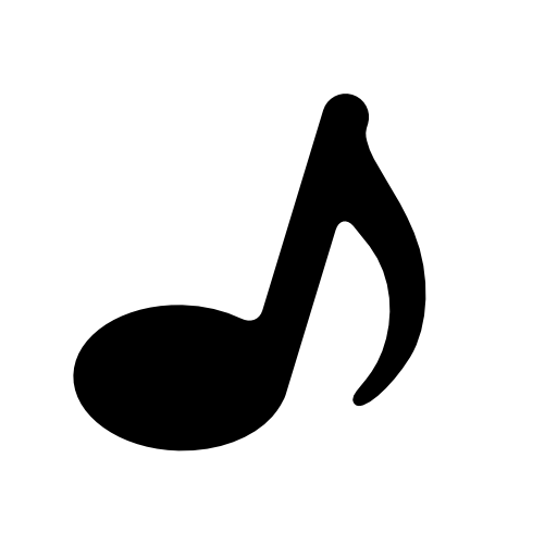 Musical note in black