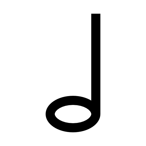 Musical note outline symbol