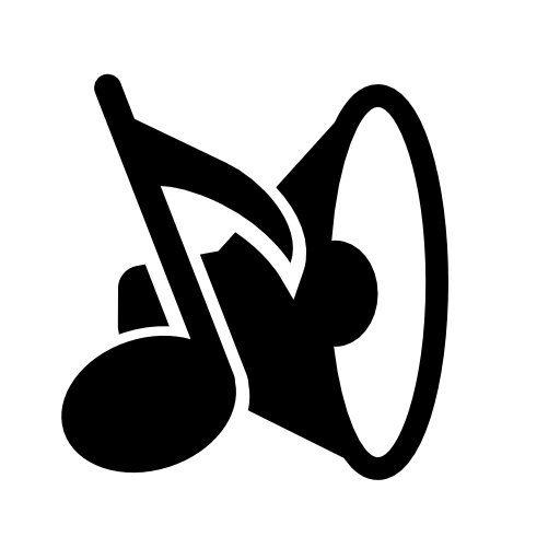 Music speaker and musical note