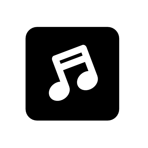 Music note symbol in a rounded square