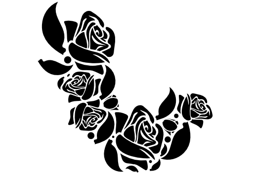 Flower ornament of roses